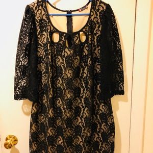 Black and Tan lace dress